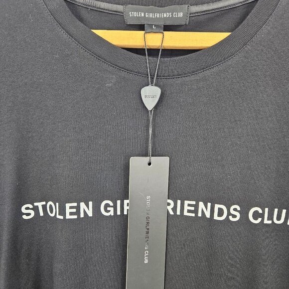 New Stolen Girlfriends Club TShirt Unisex L Black Short Sleeve Cotton Mens Women - Picture 4 of 6